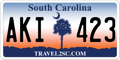SC license plate AKI423