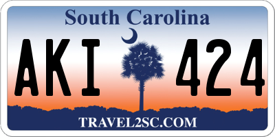 SC license plate AKI424