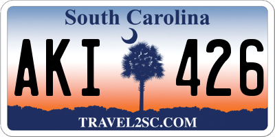 SC license plate AKI426
