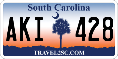 SC license plate AKI428