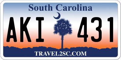 SC license plate AKI431