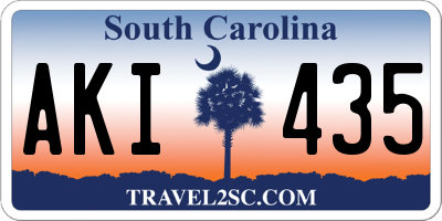 SC license plate AKI435