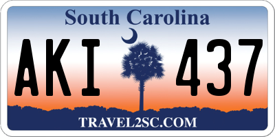 SC license plate AKI437