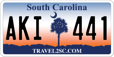 SC license plate AKI441