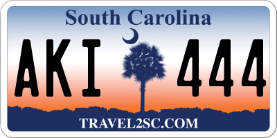 SC license plate AKI444
