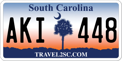 SC license plate AKI448