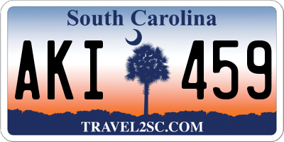 SC license plate AKI459