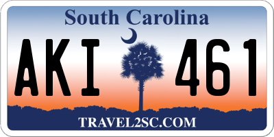 SC license plate AKI461