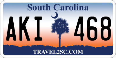 SC license plate AKI468