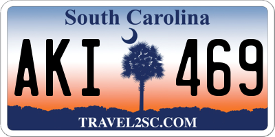 SC license plate AKI469
