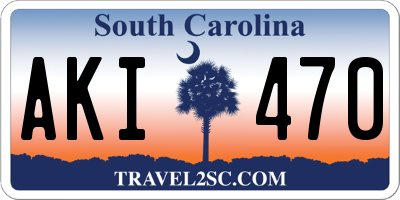 SC license plate AKI470