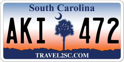 SC license plate AKI472