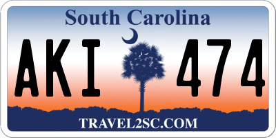 SC license plate AKI474