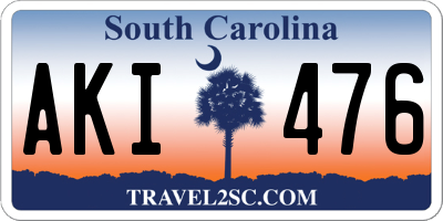 SC license plate AKI476