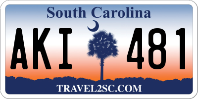 SC license plate AKI481