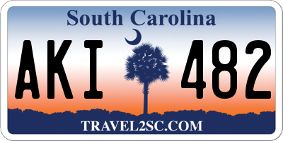 SC license plate AKI482