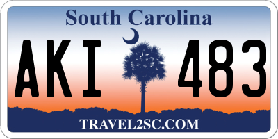 SC license plate AKI483
