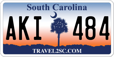 SC license plate AKI484