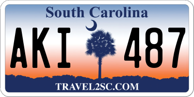 SC license plate AKI487