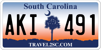 SC license plate AKI491