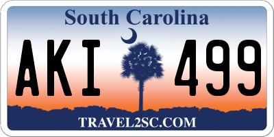 SC license plate AKI499