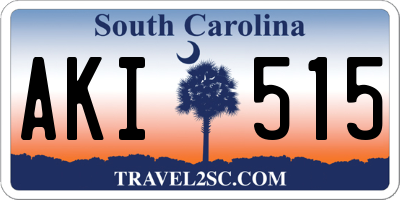 SC license plate AKI515
