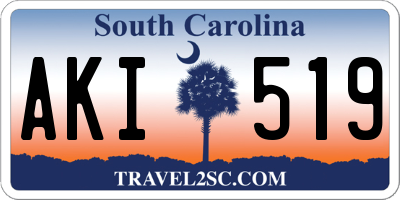 SC license plate AKI519