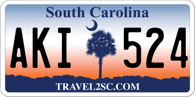 SC license plate AKI524