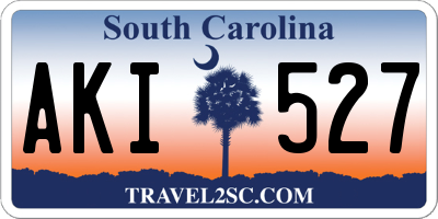 SC license plate AKI527