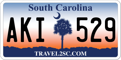 SC license plate AKI529