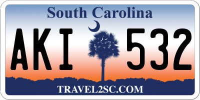SC license plate AKI532