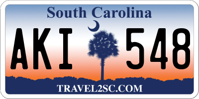 SC license plate AKI548
