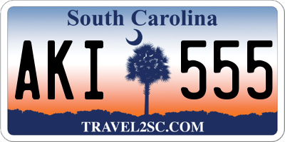 SC license plate AKI555