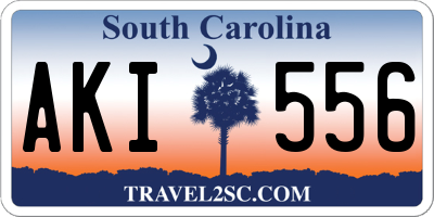 SC license plate AKI556