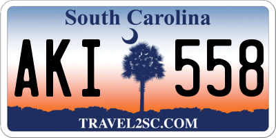 SC license plate AKI558