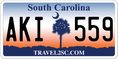 SC license plate AKI559
