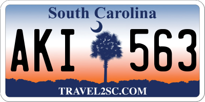 SC license plate AKI563