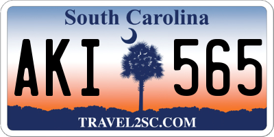 SC license plate AKI565