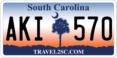 SC license plate AKI570