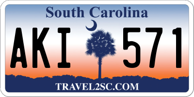 SC license plate AKI571