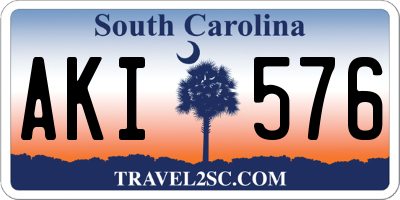 SC license plate AKI576