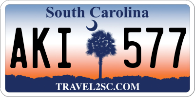 SC license plate AKI577