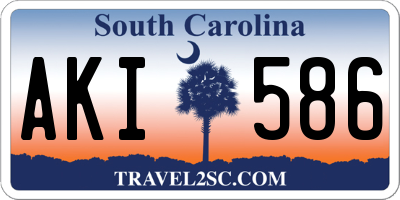 SC license plate AKI586