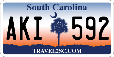 SC license plate AKI592