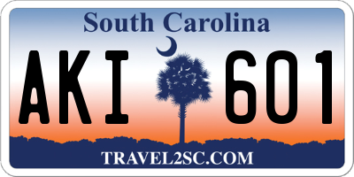 SC license plate AKI601