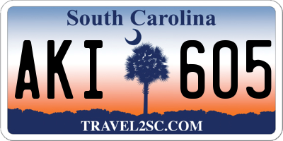SC license plate AKI605
