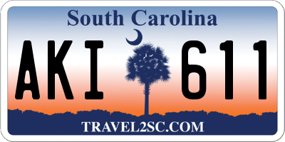 SC license plate AKI611