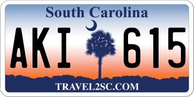SC license plate AKI615