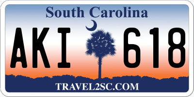 SC license plate AKI618