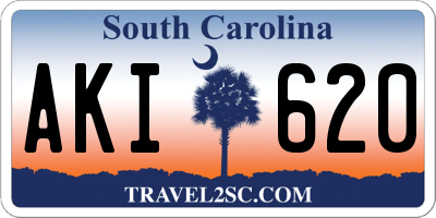 SC license plate AKI620